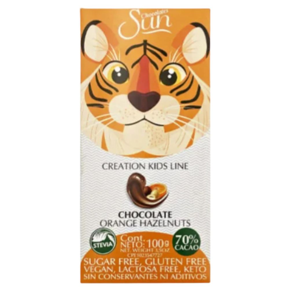 Chocolate Sun Creation Line Kids 70% Cacao Stevia Tigre 100gr