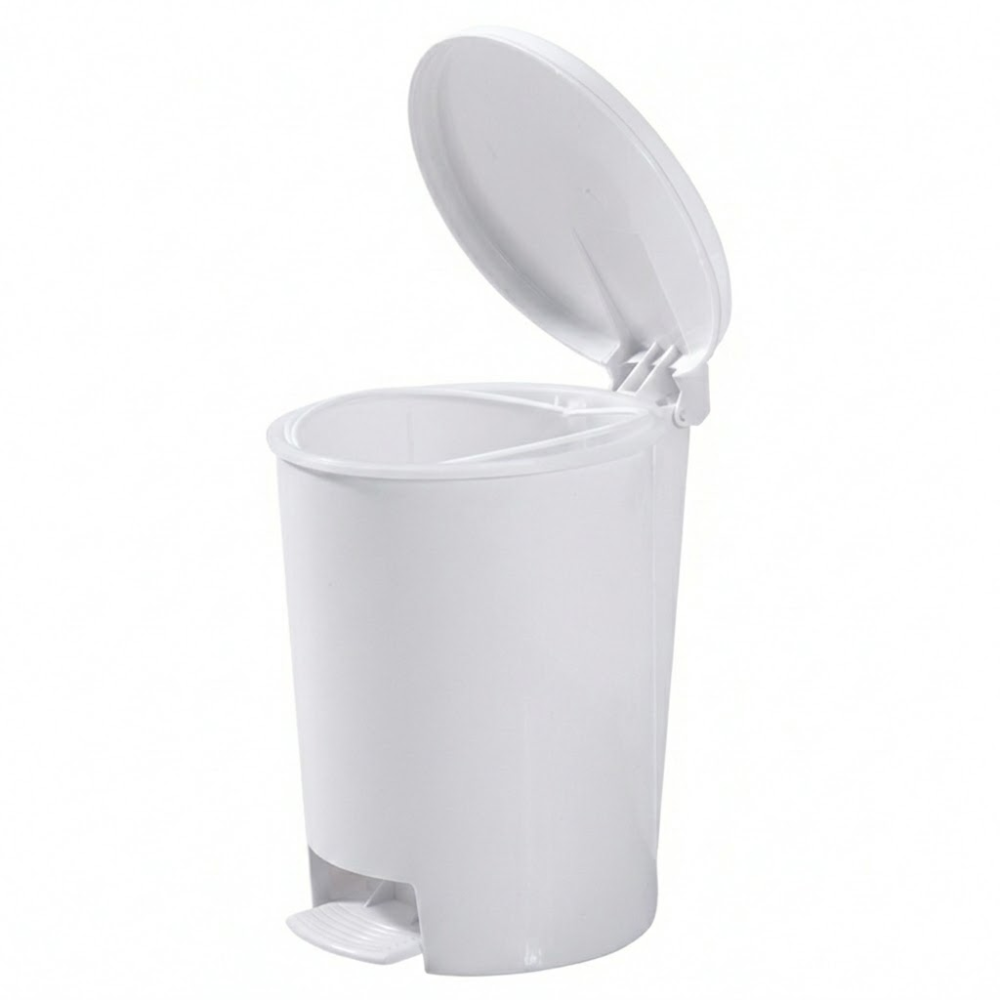 Alfa Hogar Papelera Pedal Bin Color Blanco 12Lt.