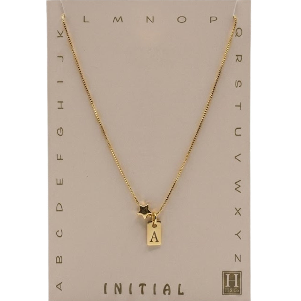 H&Co Collar de Cadena Plaquita Inicial A