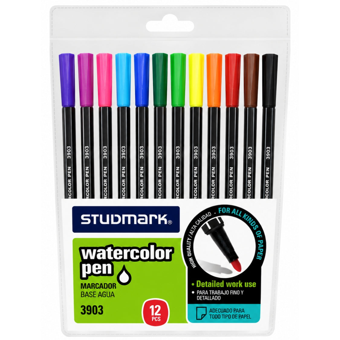 Studmark Marcador Escolar Fino 12 Colores