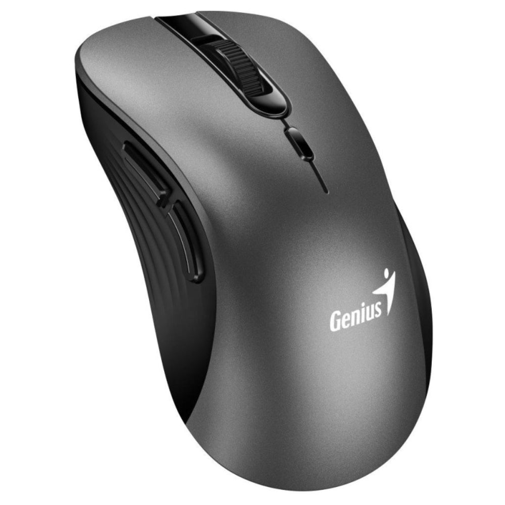 Genius Mouse Inalámbrico Ergo 8100S 1600 DPI 6 Botones Silencioso Color Gris Metálico