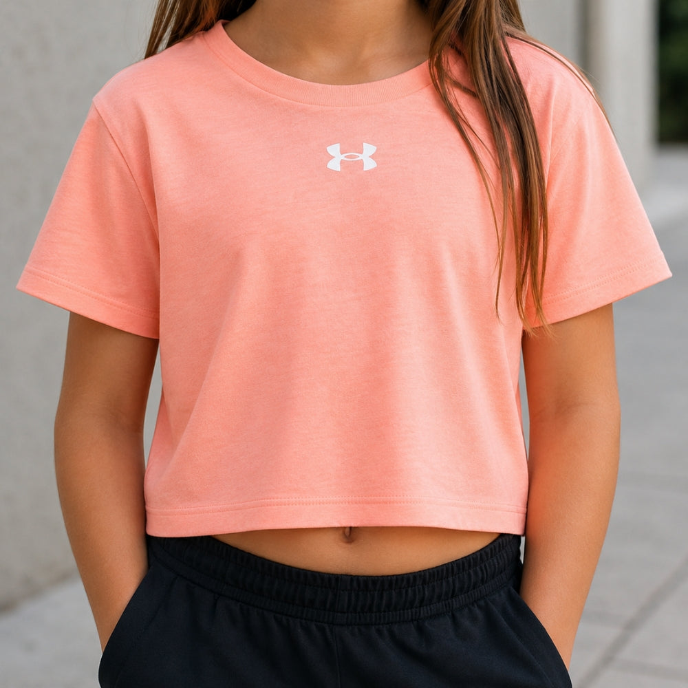 Under Armour Camiseta Manga Corta Sportstyle Para Niña Color Naranja