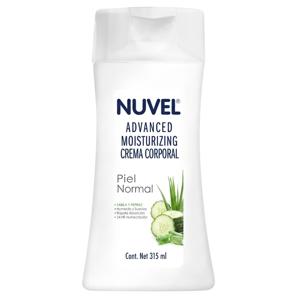Nuvel Advanced Moisturizing Crema Corporal Sábila Y Pepino "Piel Normal" 315ml