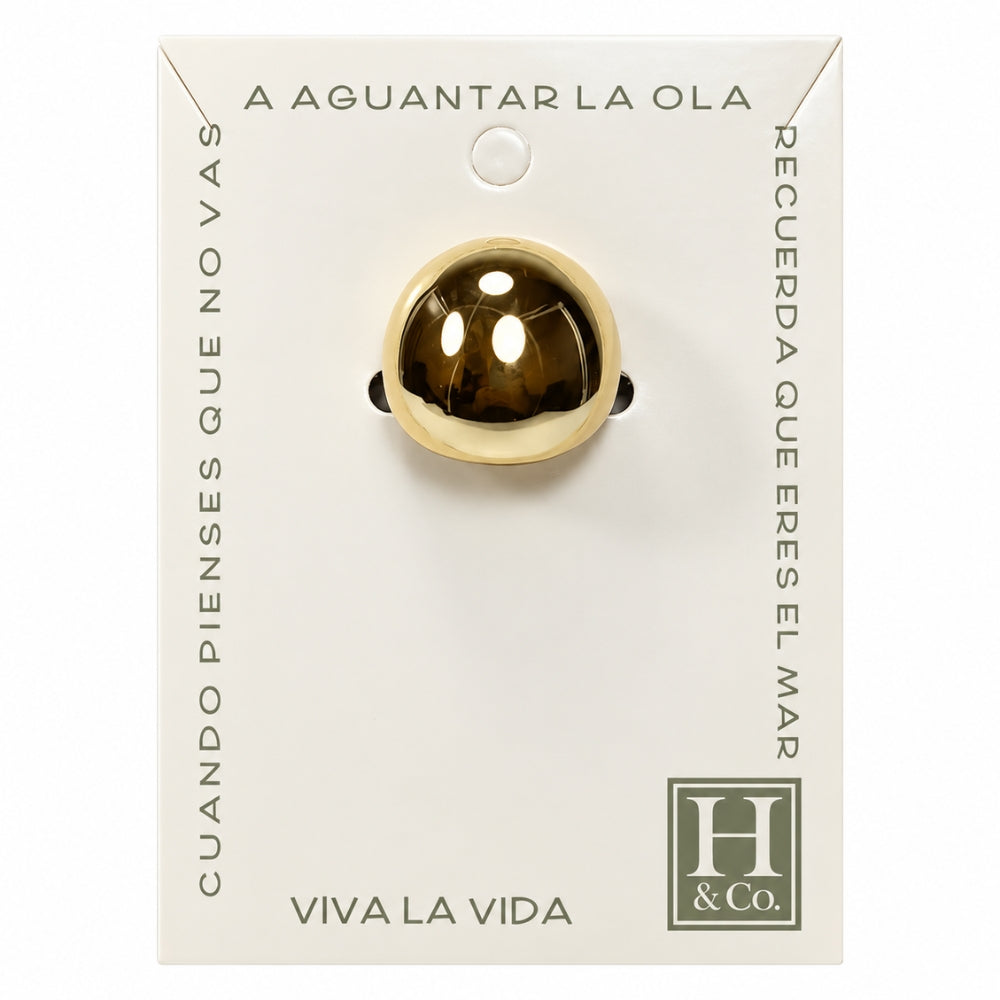 H&Co Anillo Ajustable Para Damas Globo