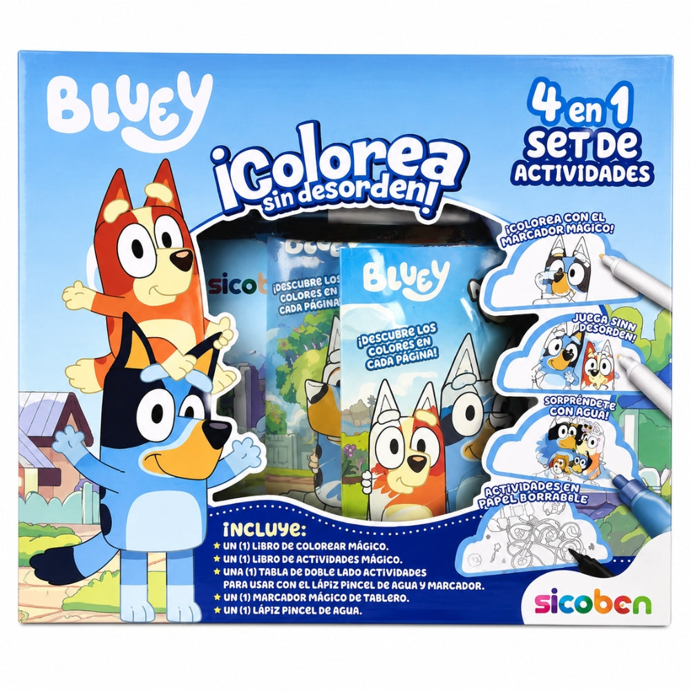 Set de Actividades 4 en 1 Sicoben Bluey