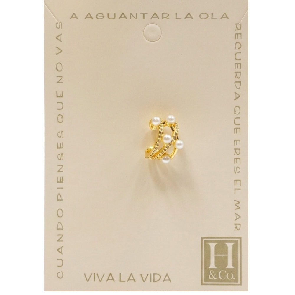 H&Co Ear cuffs Marea de Perlas