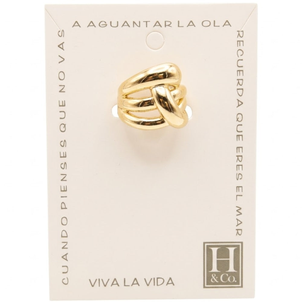 H&Co Anillo Ajustable Para Damas Knot