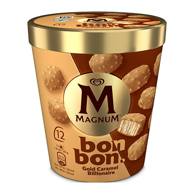 Helado Magnum Bon Bon Gold Caramel Billionaire 204ml