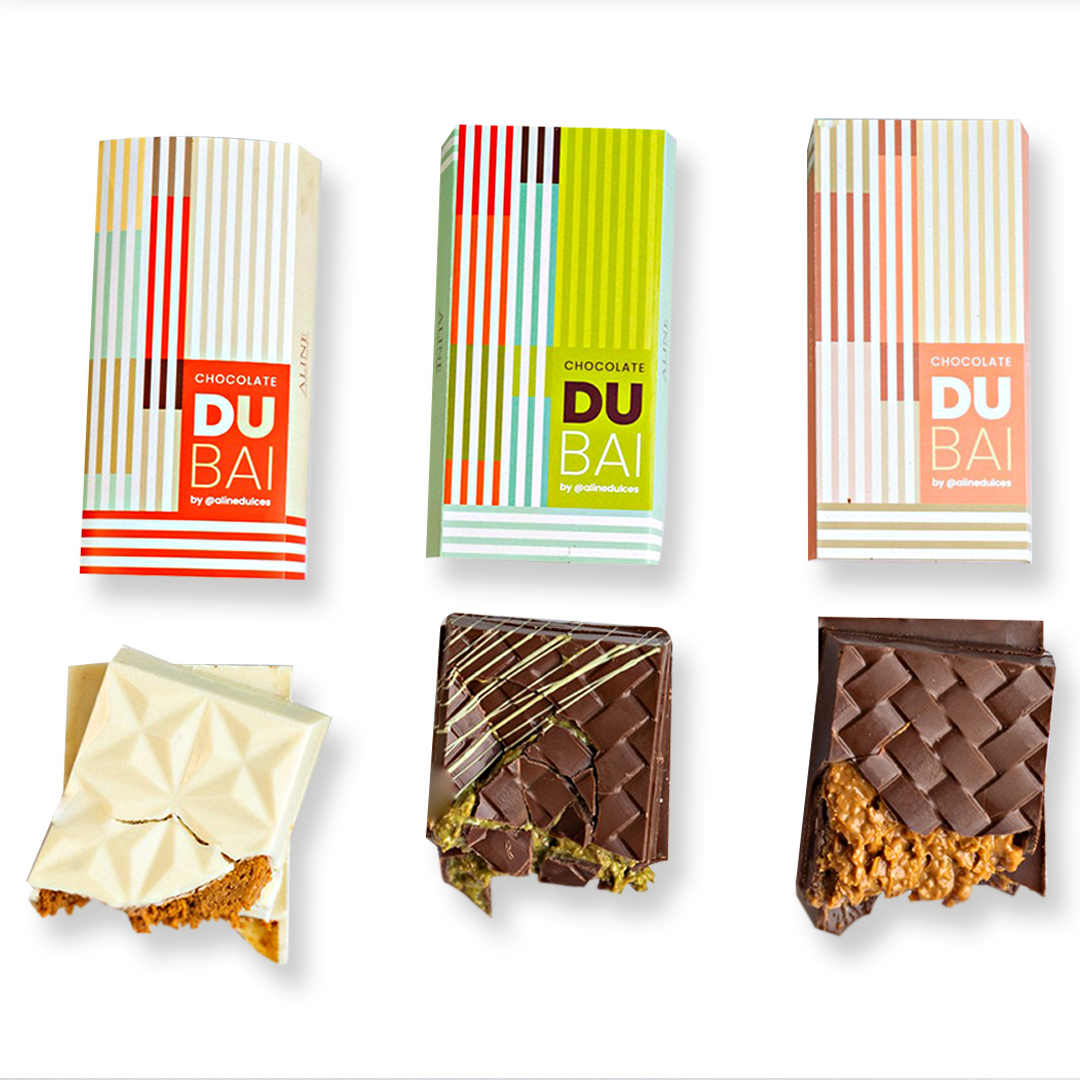 Chocolate Blanco Dubai Relleno de Pistacho