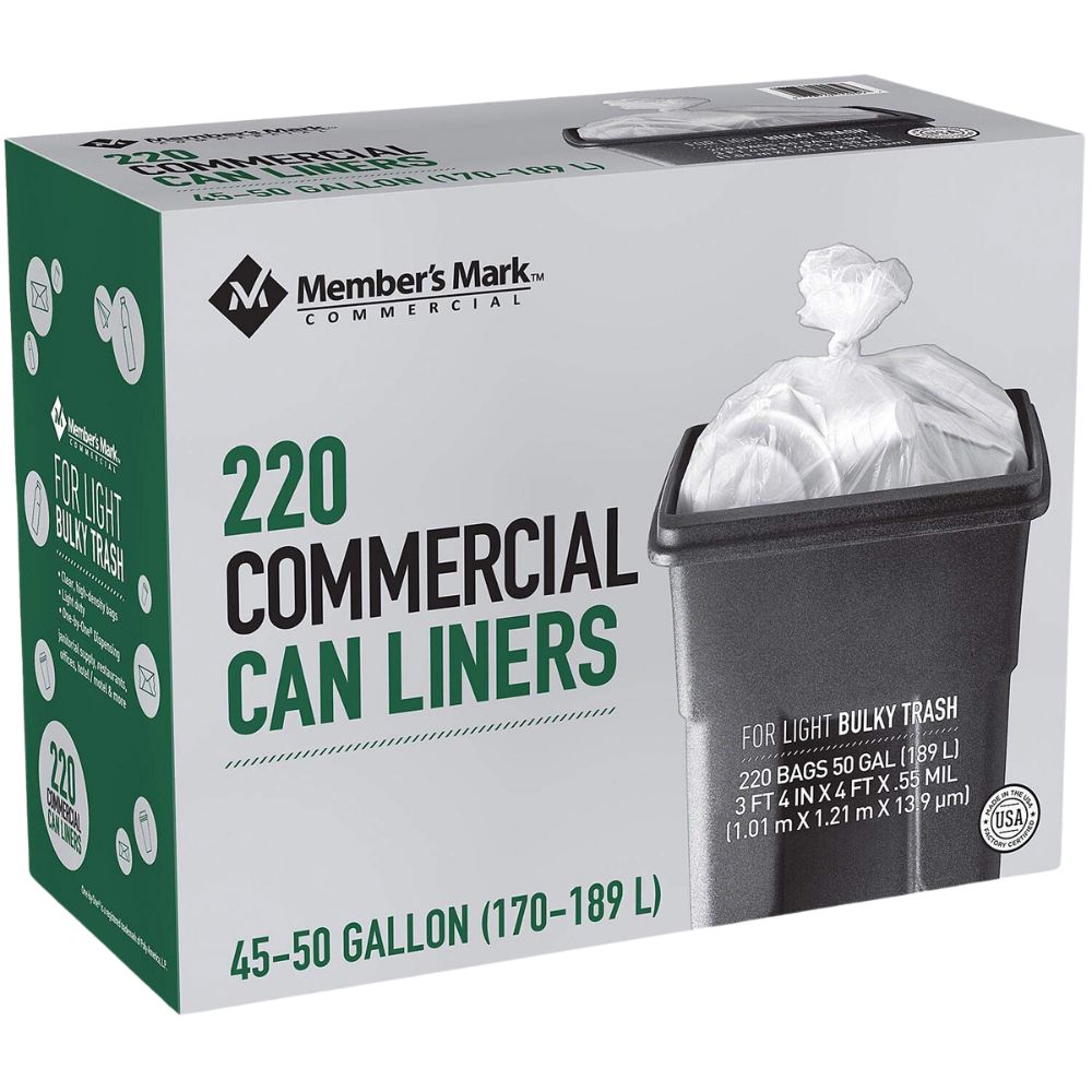 Bolsas de Basura Member's Mark De 45 a 50 Galones 220 Unidades