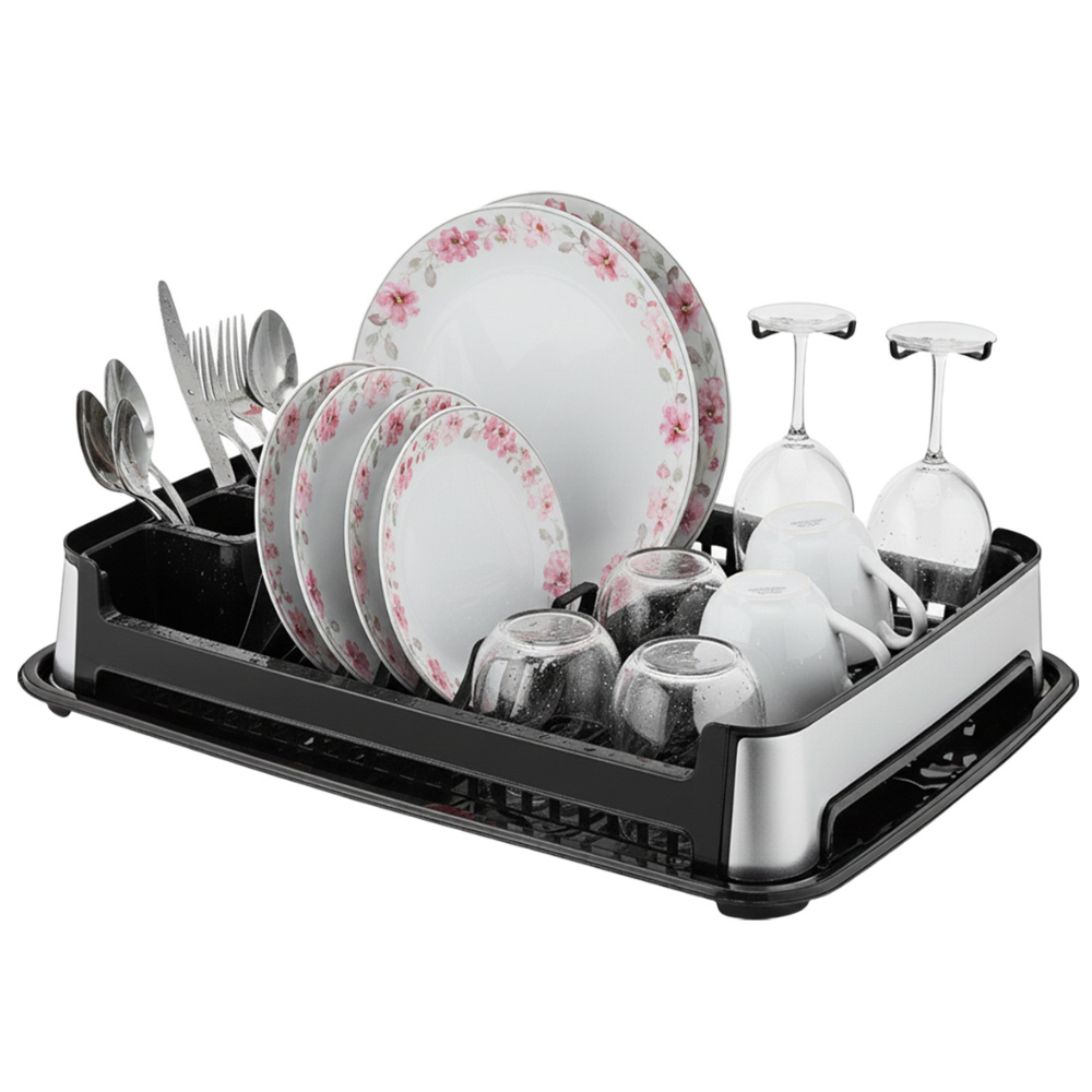 Alfa Hogar Escurridor Con Base Plástica Look Metal Smart