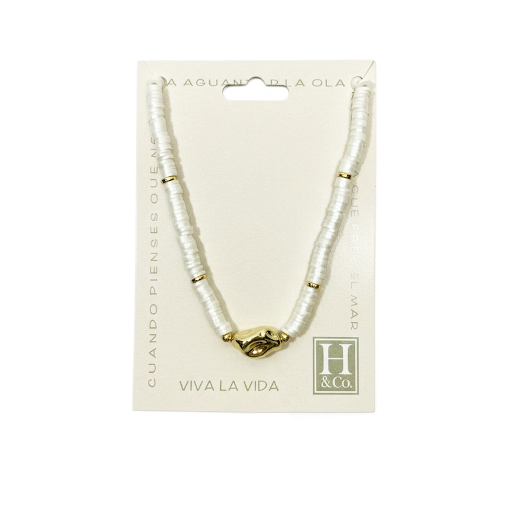 H&Co Collar De Pukas White
