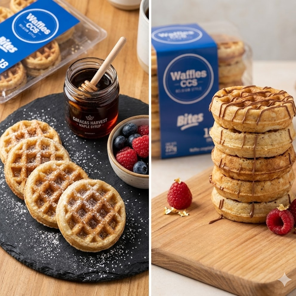 Waffle Belga Tipo Bite 18 Und Waffle Ccs