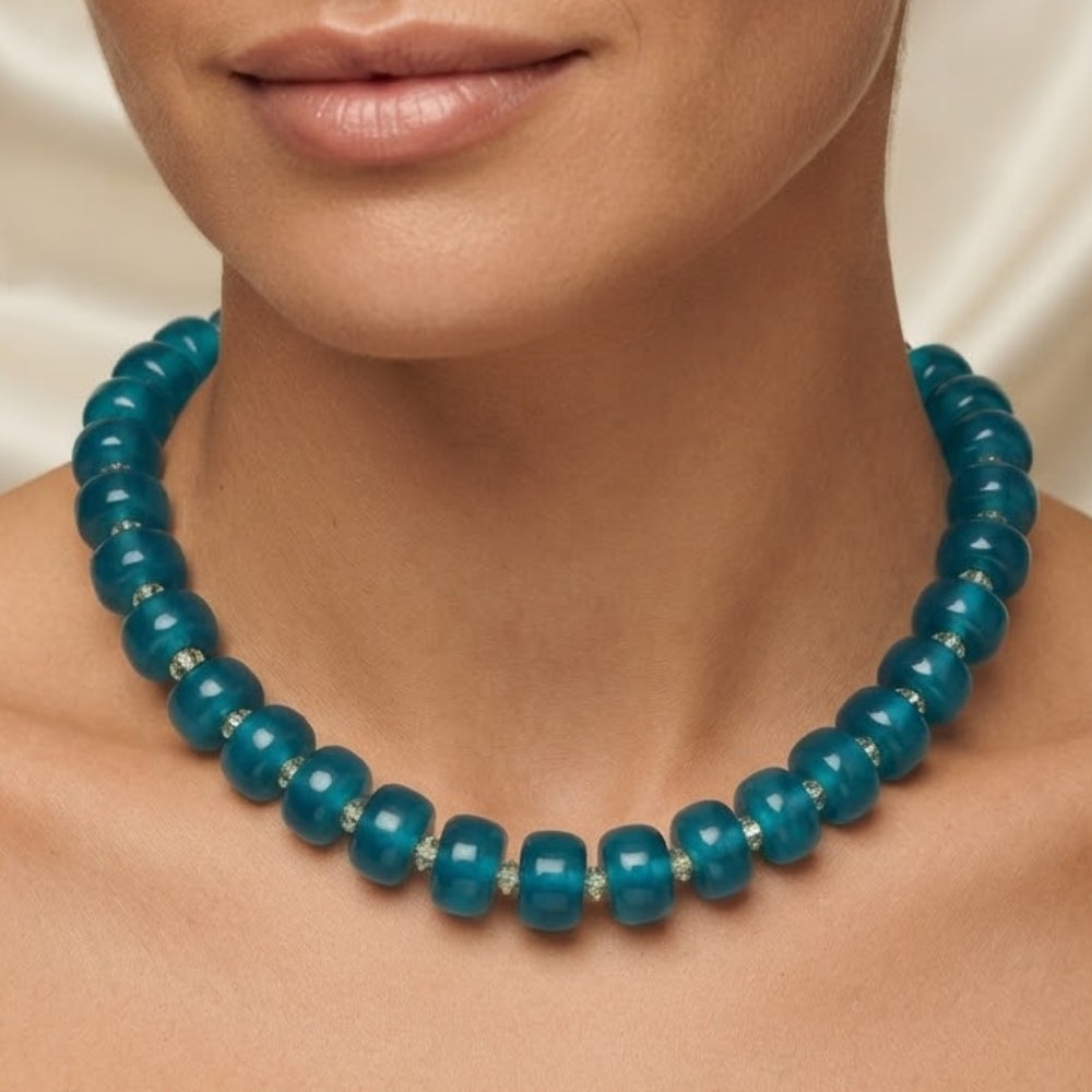H&Co Collar Ajustable Para Damas Aura Oceano