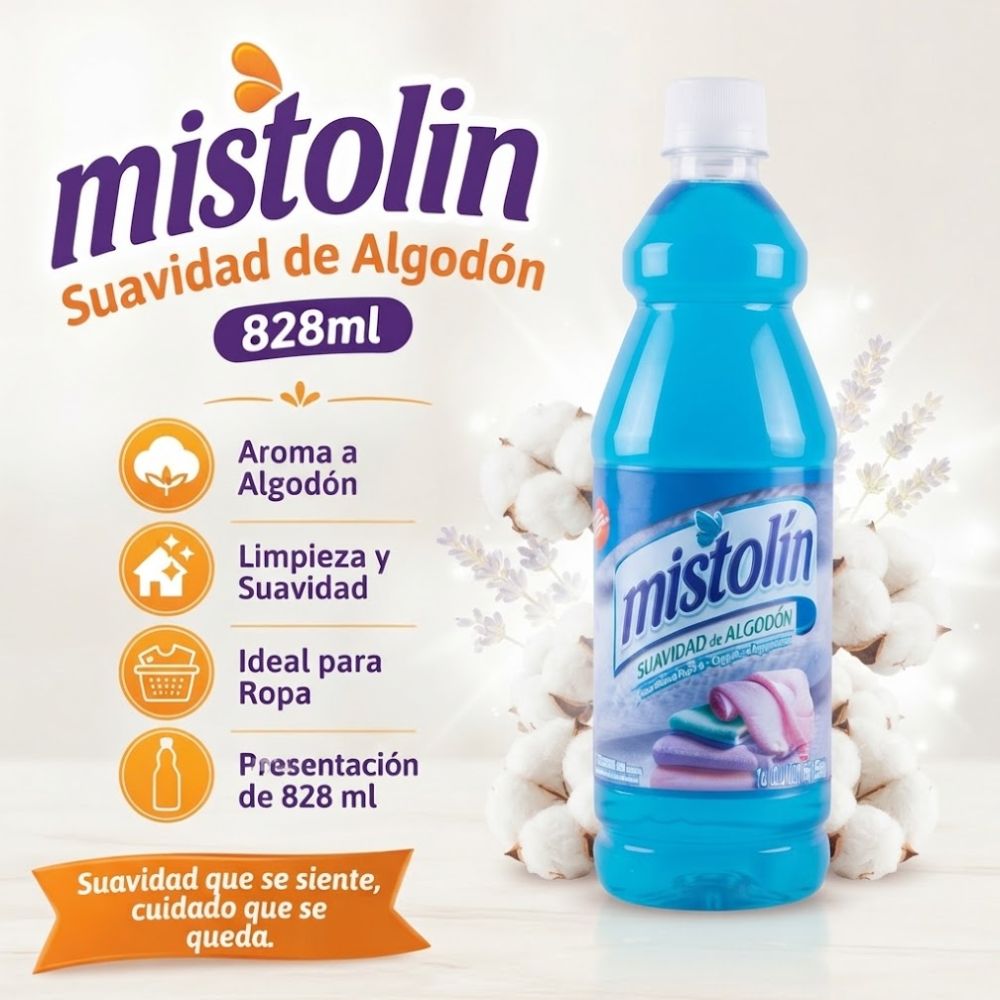 Mistolin Limpiador Aromatizante Suavidad de Algodon 828ml