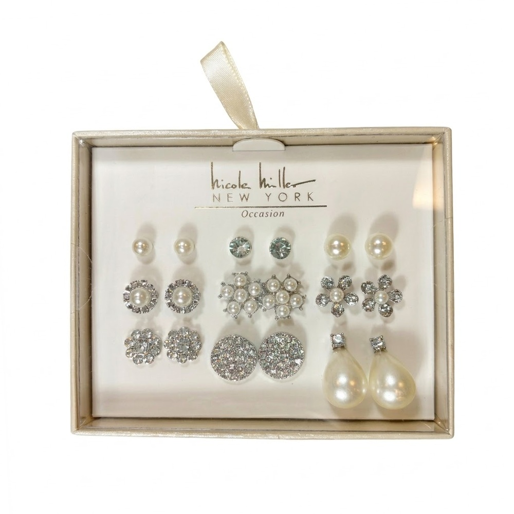 Nicole Miller Set De 9 Pares de Zarcillos
