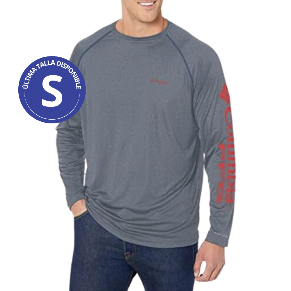 Columbia Terminal Tackle Heather LS Shirt Franela Talla S para Caballeros