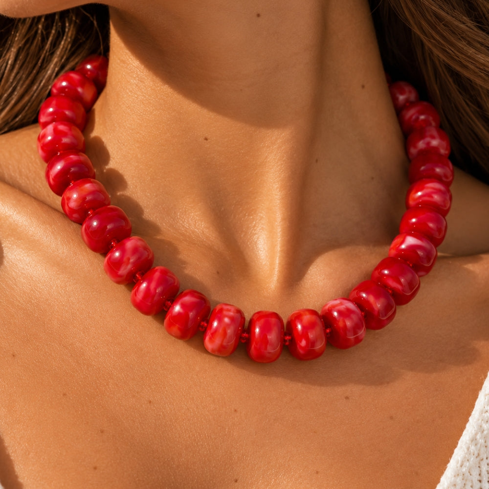 H&Co Collar Ajustable Para Damas Aura Coral