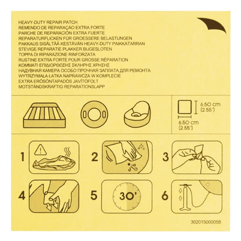 Bestway Parches Reparadores Multiusos Heavy Duty 6.5cm X 6.5cm