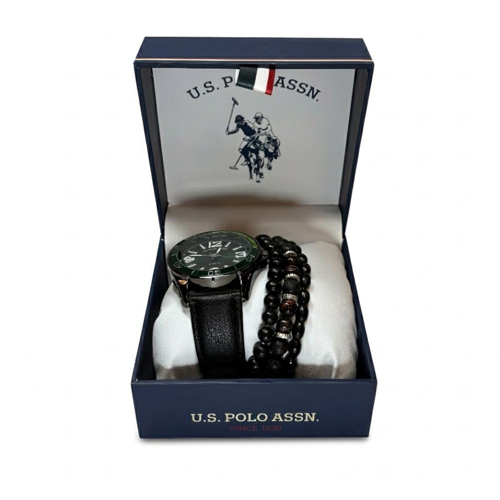U.S Polo Set Reloj y Pulseras para Caballeros