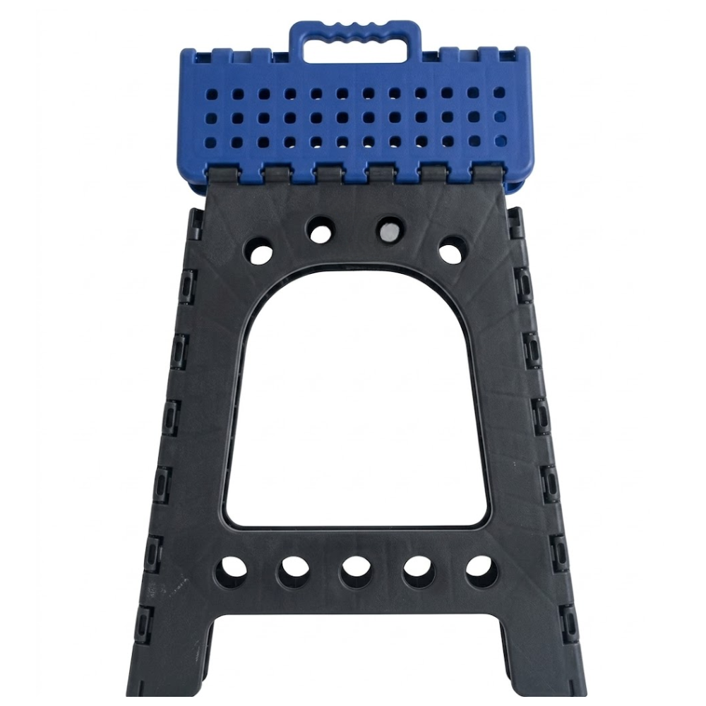 Alfa Hogar Banqueta Plegable Color Azul Y Negro