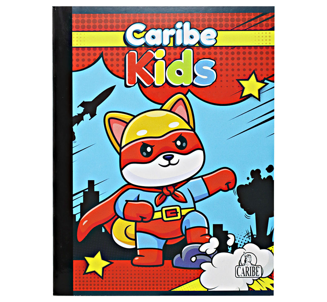 Cuaderno Empastado Doble Linea Caribe Kids Modelos Surtidos 100 Hojas