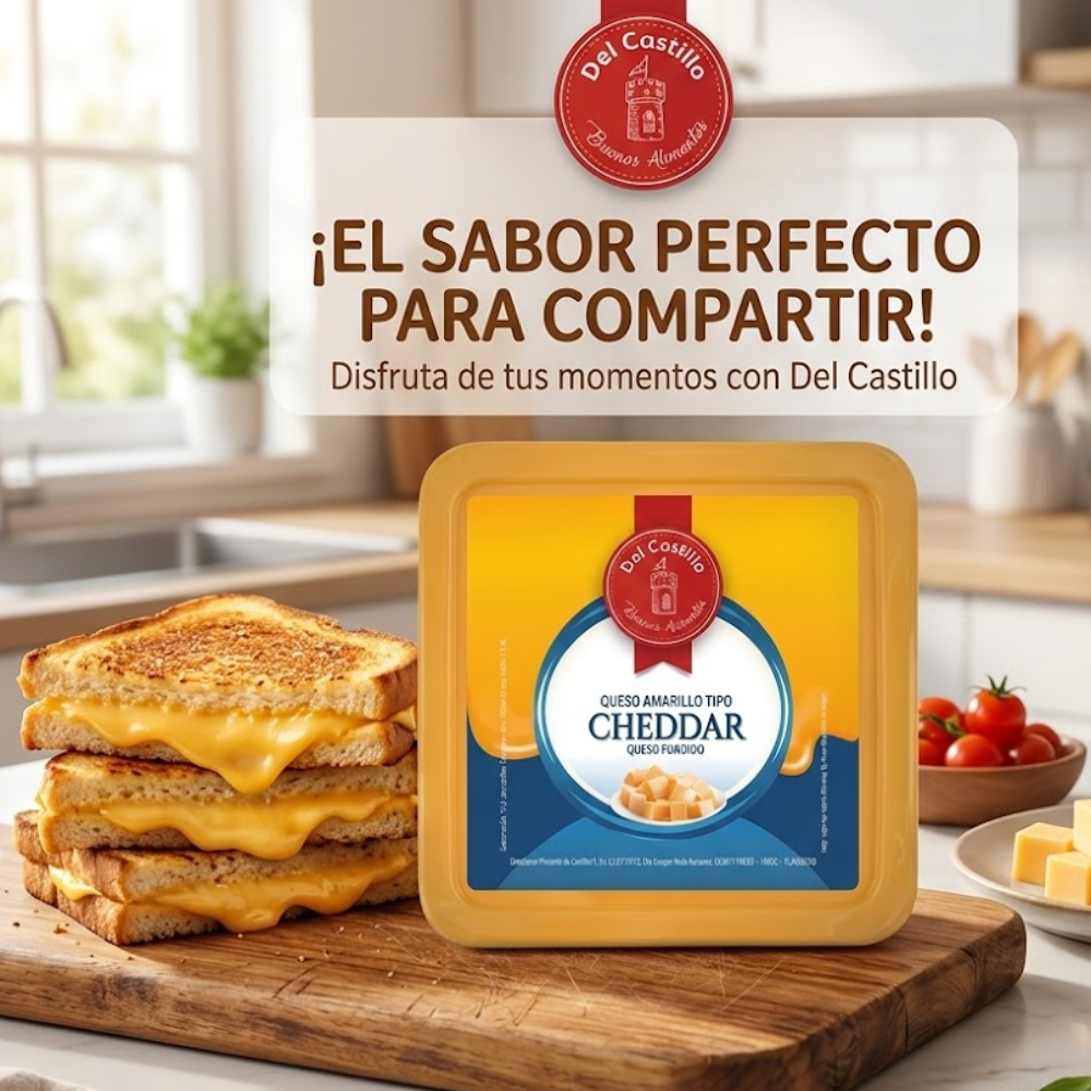 Queso Cheddar Porcion Del Castillo 6 Opciones