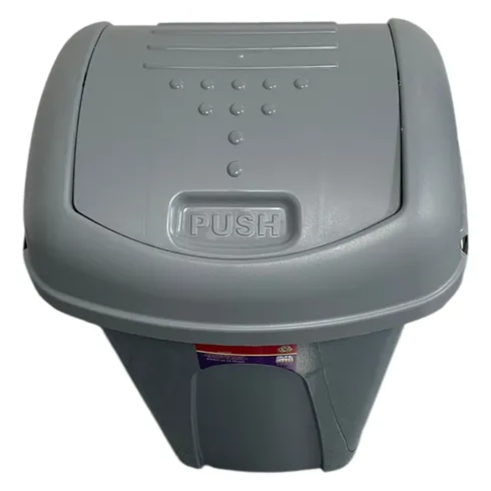 Alfa Hogar Papelera Vaiven Color Gris 60Lt.