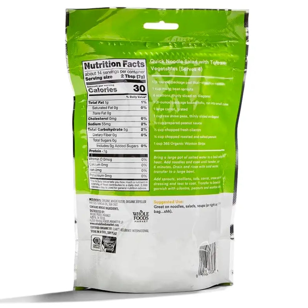 365 Whole Foods Market Organic Wonton Strips 99gr