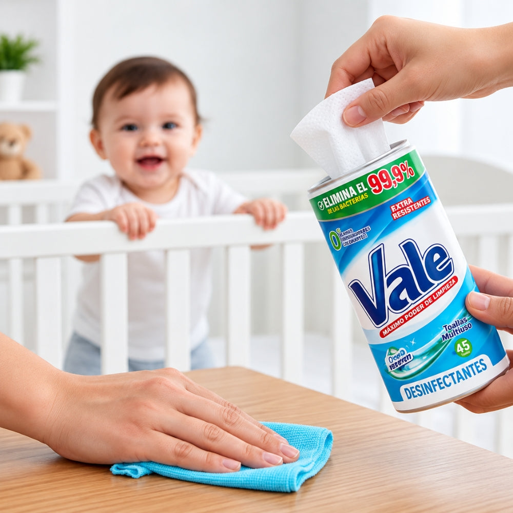 Vale Toallitas Desinfectantes Natural Fresh Power 45 unidades