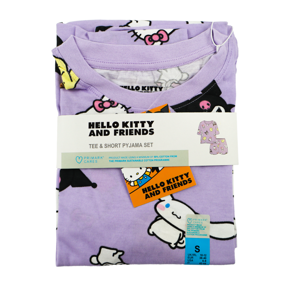 Hello Kitty and Friends Tee & Short Pijama Set Lila