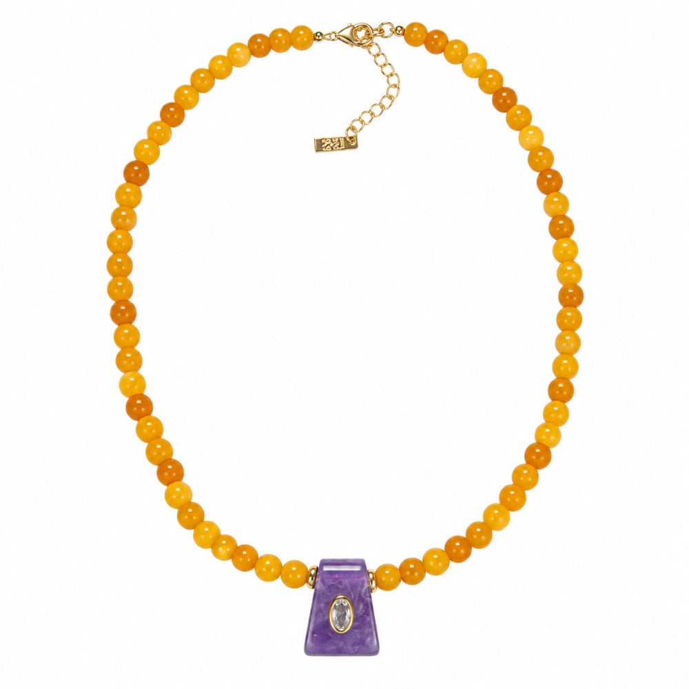 H&Co Collar Ajustable Para Damas Kans Amatista