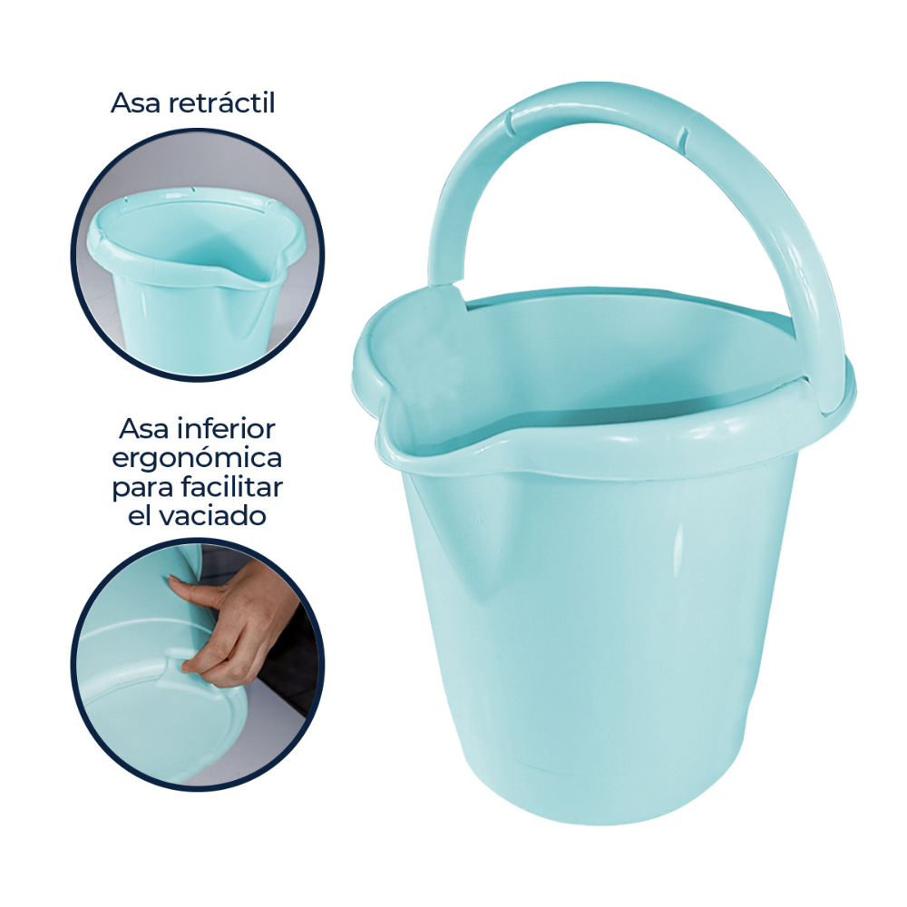 Alfa Hogar Home Clear Tobo Con Asa Premium 10Lt