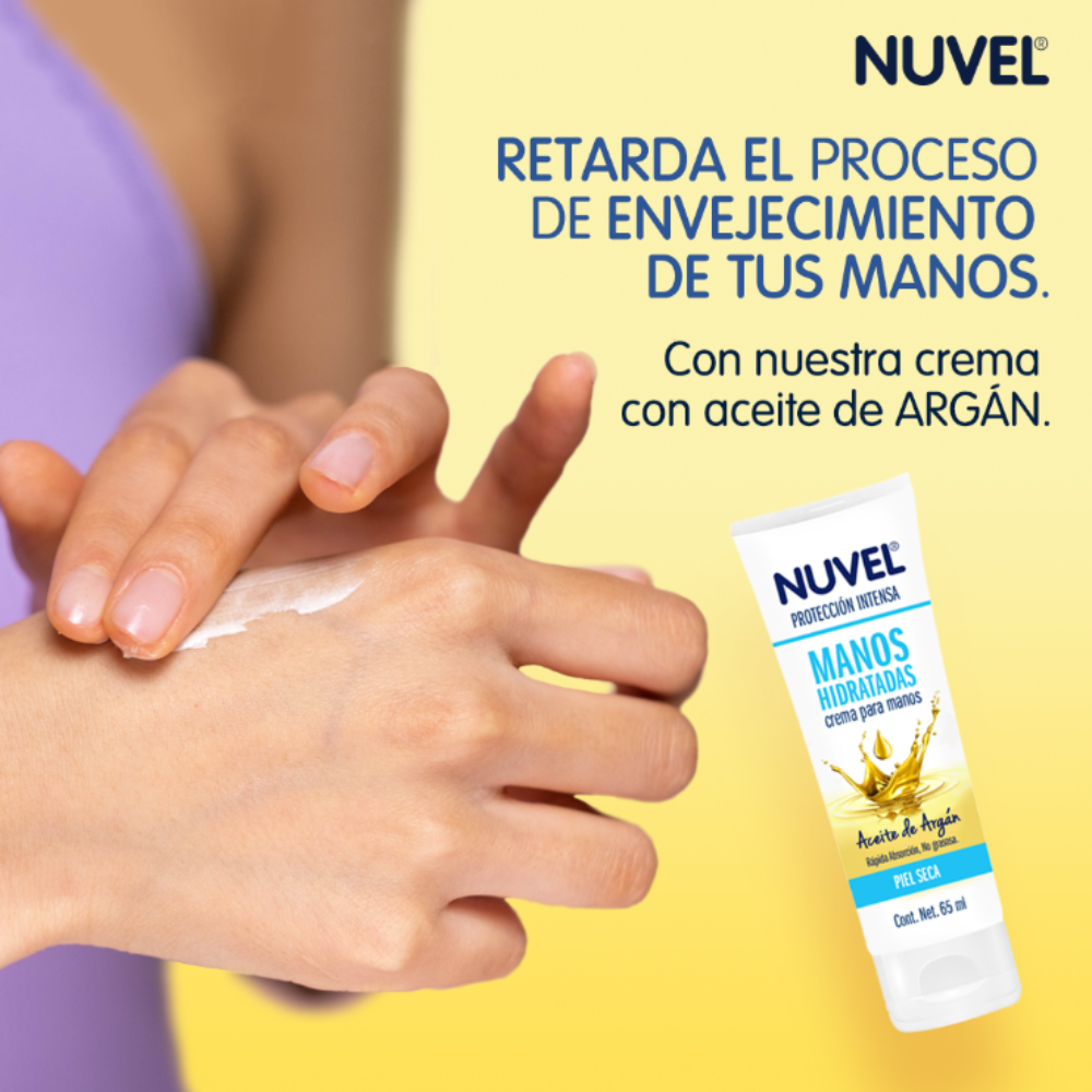 Nuvel Crema Para Manos Protección Intensa Aceite De Argán "Piel Seca" 65ml