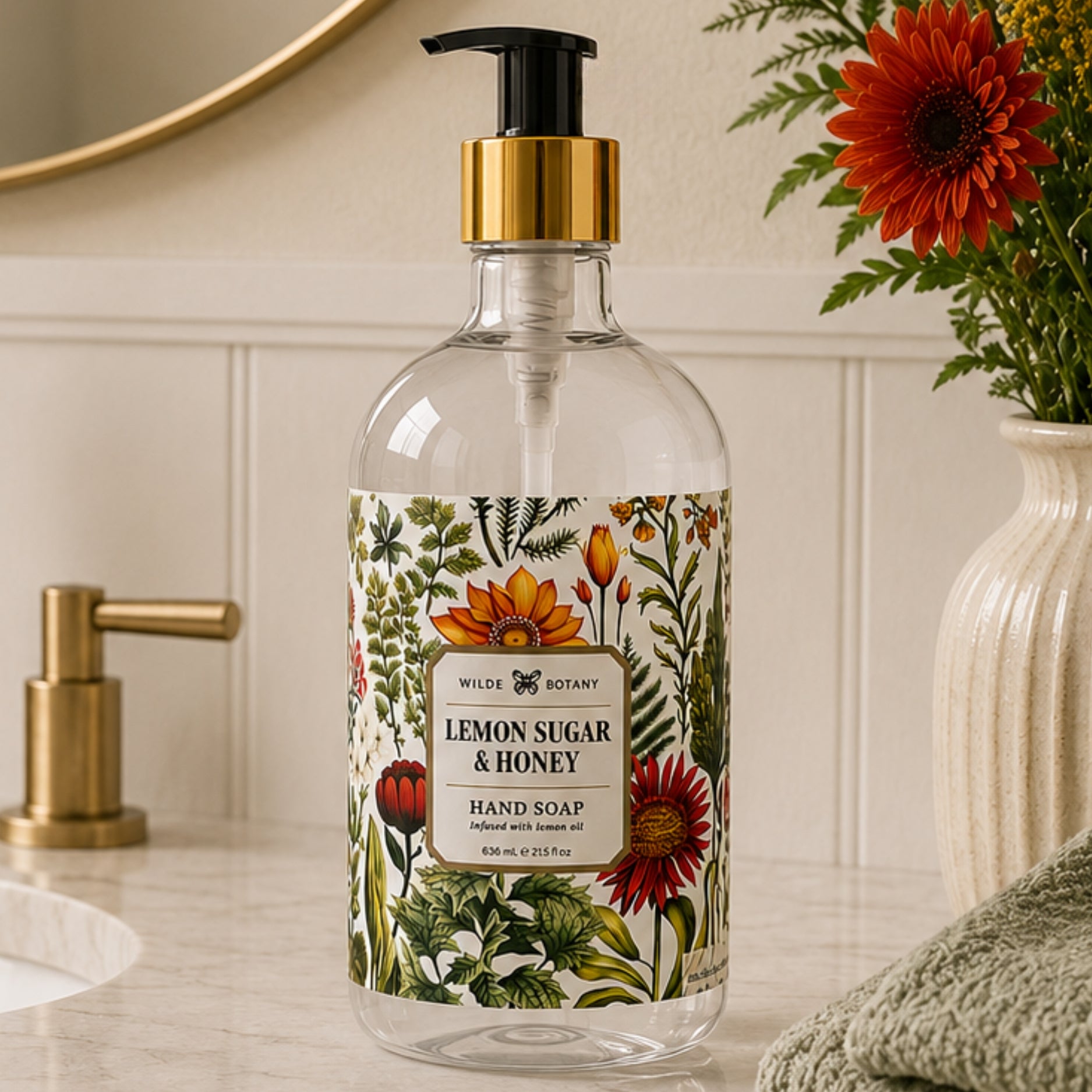 Wilde Botany Lemon Sugar & Honey Hans Soap 636ml