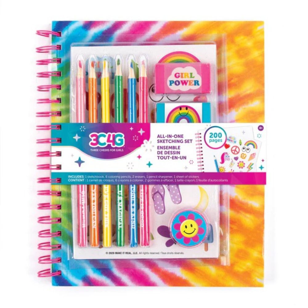 3C4G Kit De Dibujo Todo En Uno Con Efecto Tie-Dye 6+