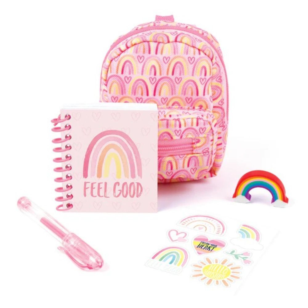 3C4G Mini Backpack With Stationery Arcoiris 8+ 5Pzs