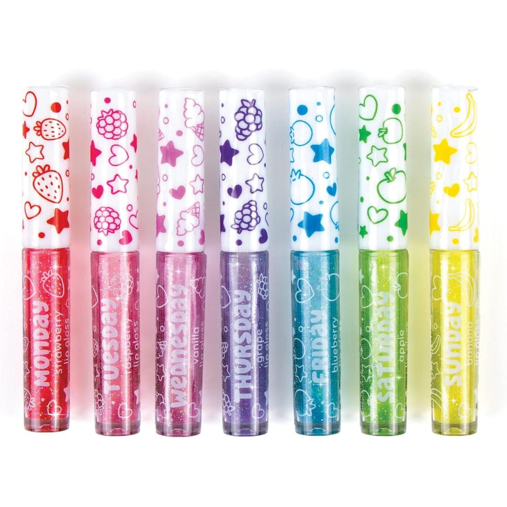 3C4G Set De Brillos De Labios 7 Days Glitter Lip Gloss 8+ 7Pzs