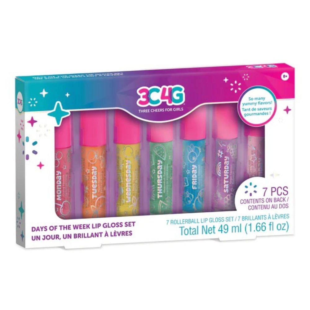 3C4G Set De Brillos Labiales Días De La Semana 8+ 7Pzs