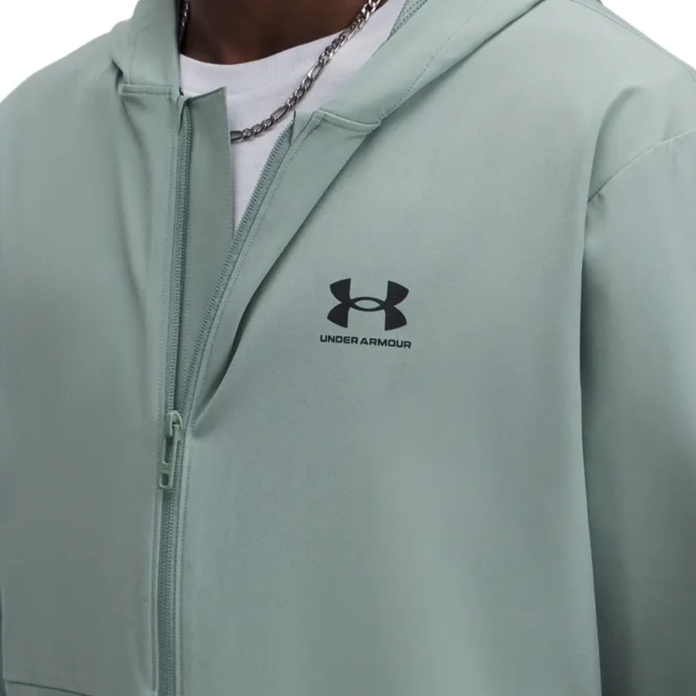 Under Armour Chaqueta Rompevientos Para Caballeros Color Silica Green