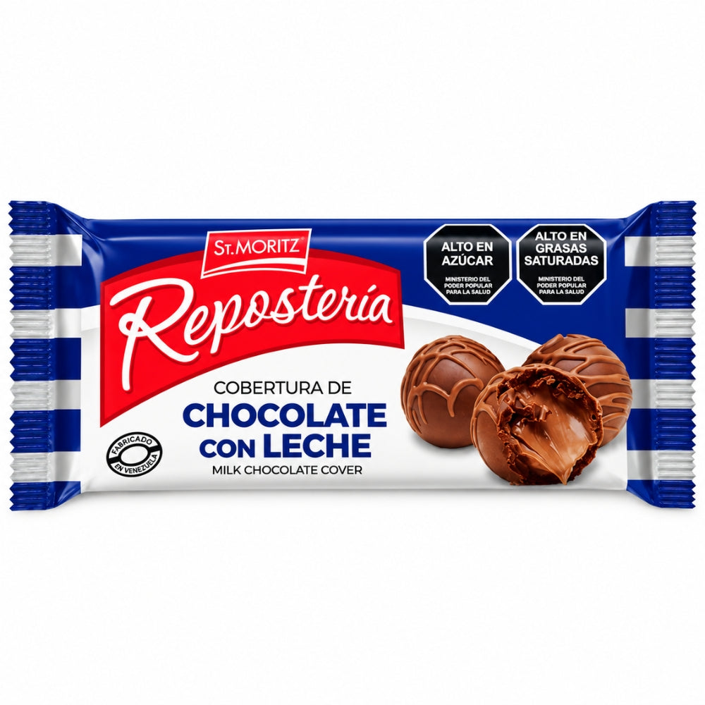 St. Moritz Reposteria Tableta de Cobertura Con Sabor Chocolate de Leche 100gr