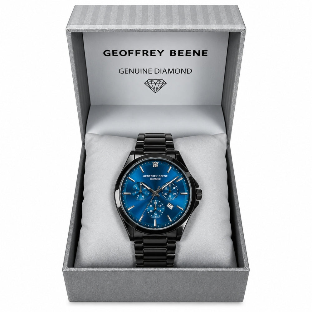 Geoffrey Beene Reloj Para Caballeros Deep Blue & Gunmetal