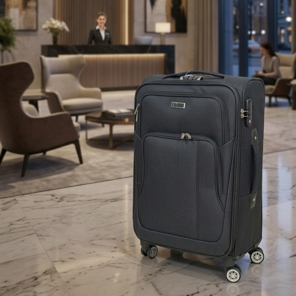 Homemax Maleta De Tela Mediana Color Negro