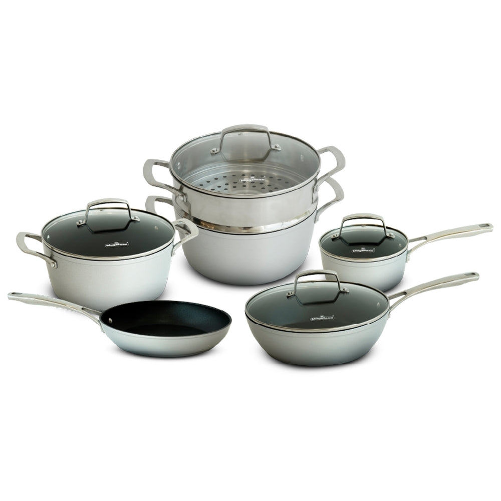 Magefesa Bateria de Ollas 10 Piezas L-Gant Forjada Plateada