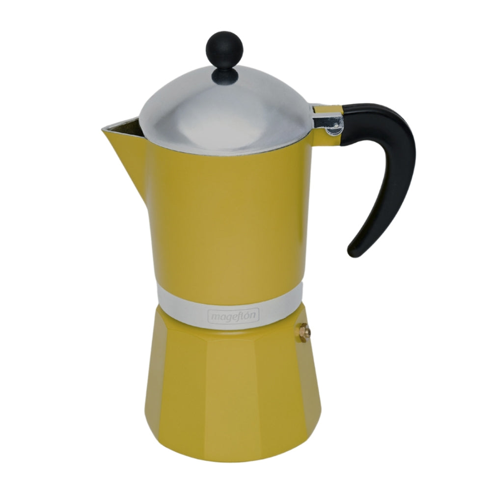 Mageflon Cafetera Italiana 6 Tazas Amarilla