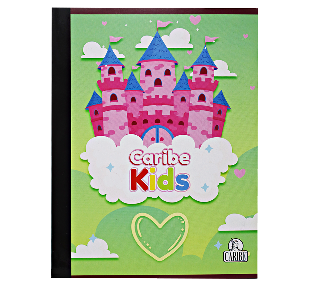 Cuaderno Empastado Doble Linea Caribe Kids Modelos Surtidos 100 Hojas