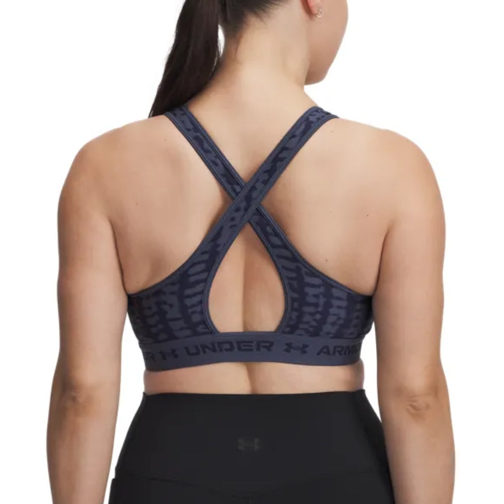 Under Armour Top Deportivo Espalda Cruzada Para Damas Color Down Pour Gray