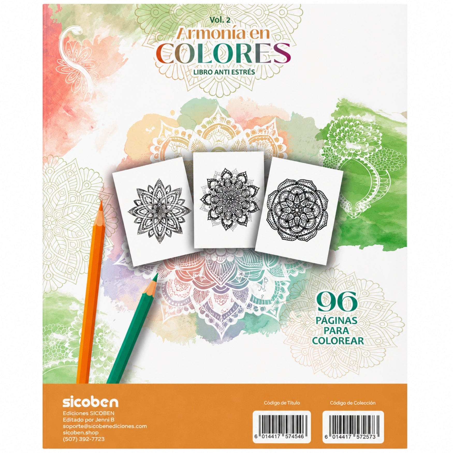 Sicoben Armonia en COLORES Libro Anti Estres Vol 2