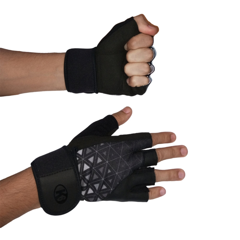 Guantes para Levantamiento De Peso K6 Oblivion Color Negro