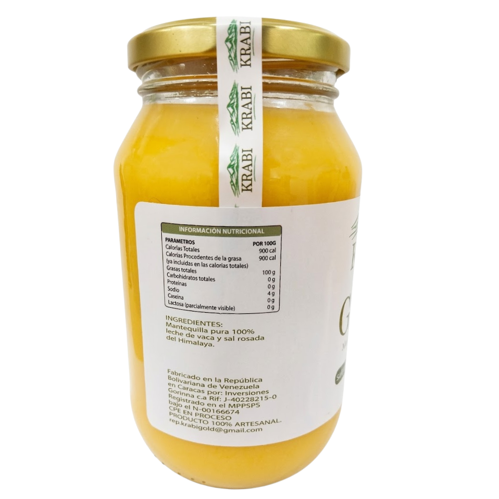 Ghee Mantequilla Clarificada Con Sal Rosada del Himalaya Krabi 400gr